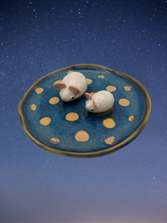 polka dot trinket plate