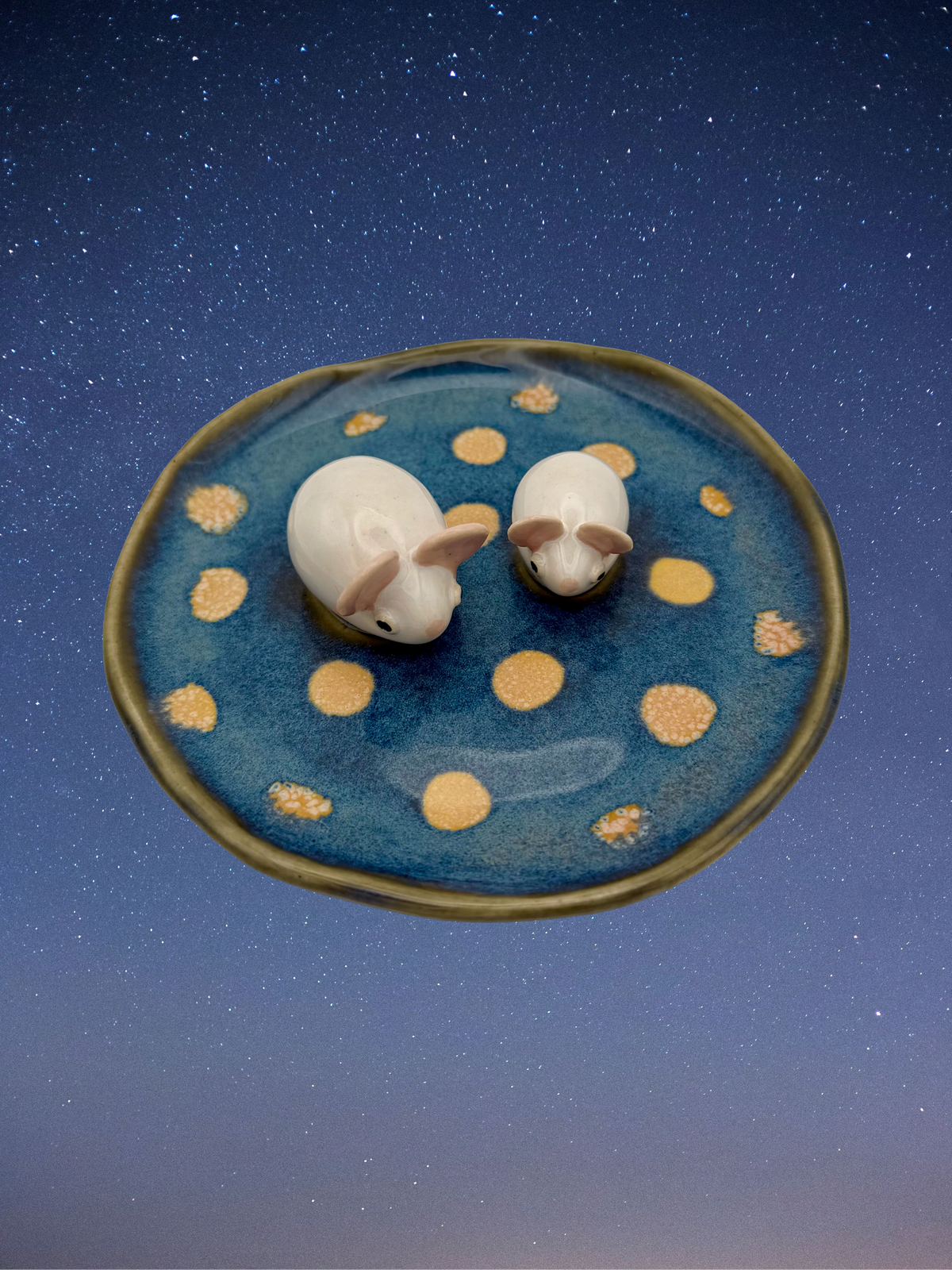 polka dot trinket plate
