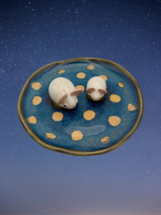 polka dot trinket plate